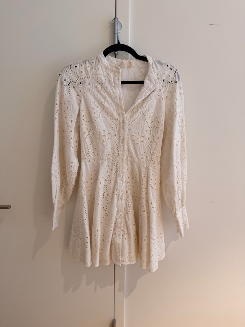 Sezane Ivory Eyelet Mini Dress - Picture 4 of 4